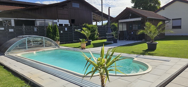 Beheizter Salzwasserpool der A und M Wieland Ferienwohnungen